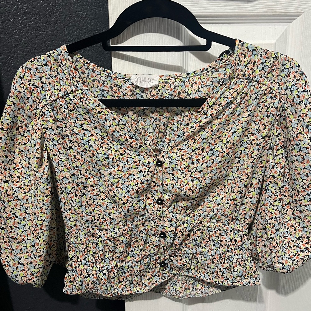 flower colorful blouse